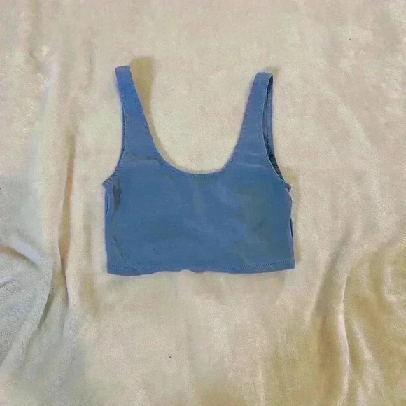 WILFRED FREE Sports Bra Womens Size XS Blue  Lightweight Wireless - Picture 1 of 3